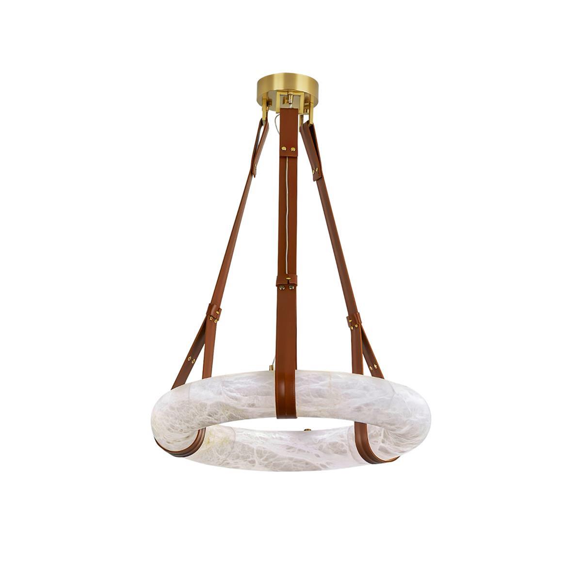 Mydorira Premium Elegance Brass Alabaster Chandelier - Letslighting