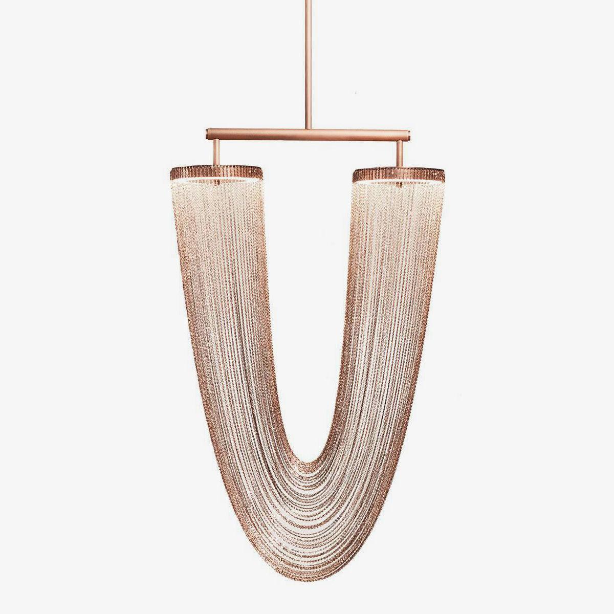 Lustra Pendelleuchte Kupfer Kette Skulptural Modern-Letslighting