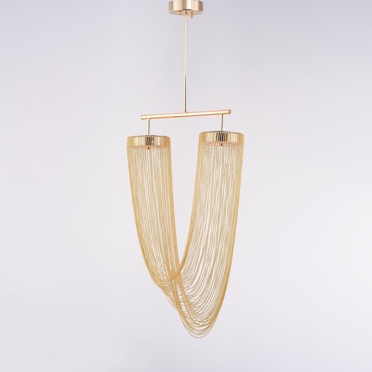 Lustra Pendelleuchte Kupfer Kette Skulptural Modern-Letslighting