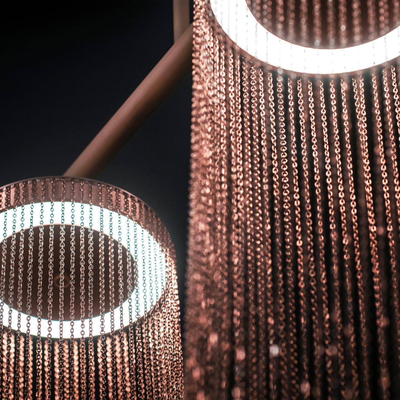 Lustra Pendelleuchte Kupfer Kette Skulptural Modern-Letslighting