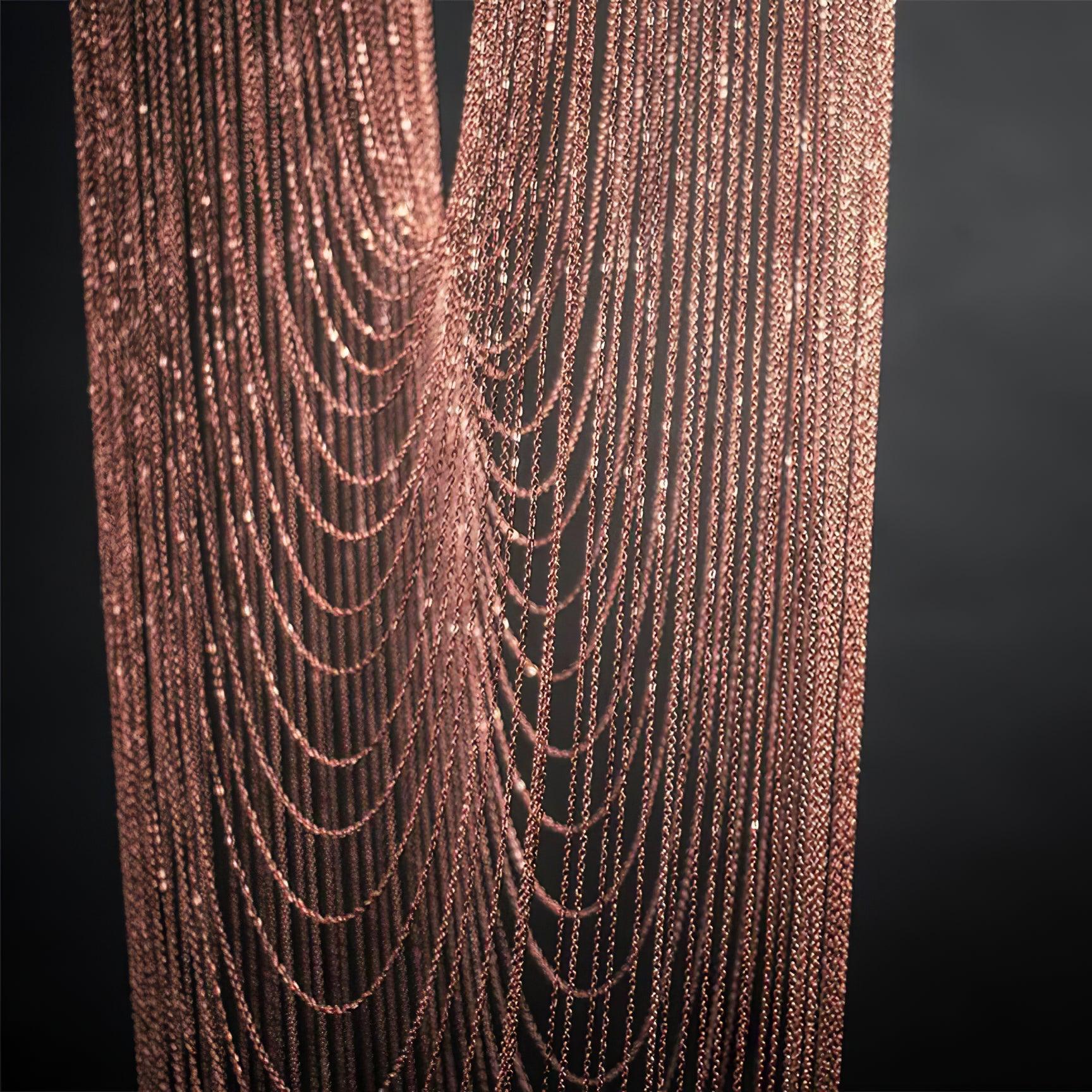 Lustra Pendelleuchte Kupfer Kette Skulptural Modern-Letslighting