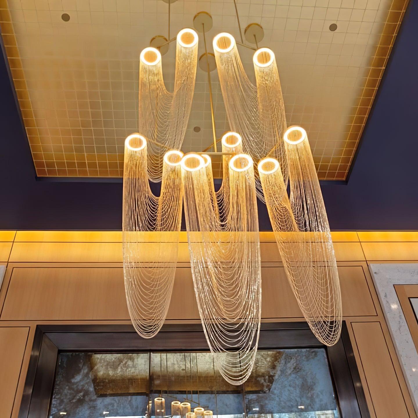 Lustra Pendelleuchte Kupfer Kette Skulptural Modern-Letslighting