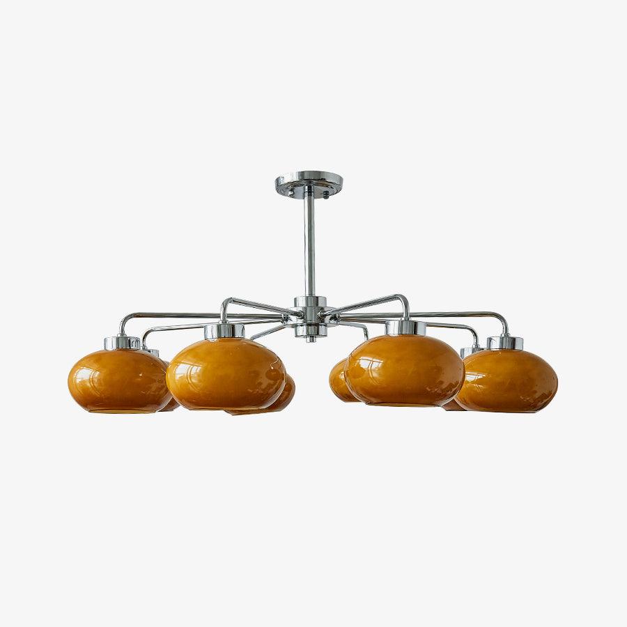 Lustra Kronleuchter Glas Chrom Geometrisch Retro-Letslighting
