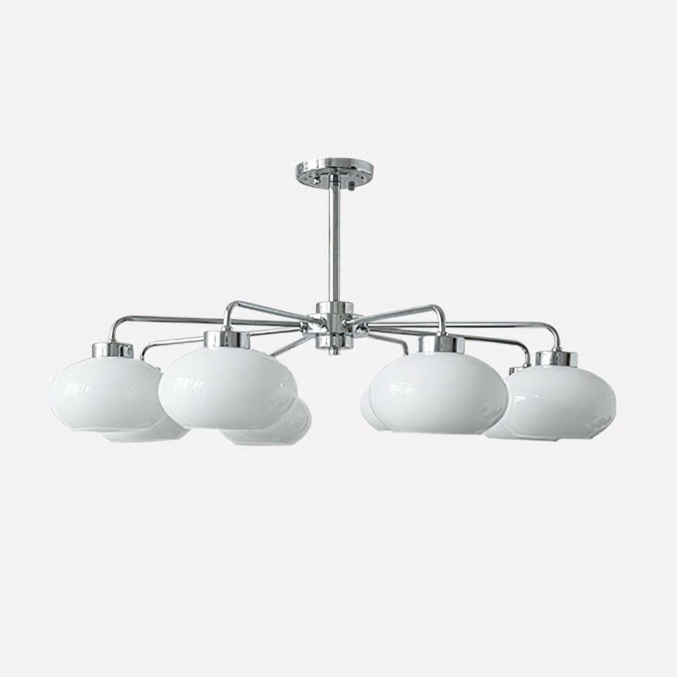 Lustra Kronleuchter Glas Chrom Geometrisch Retro-Letslighting