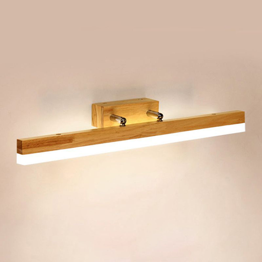 Muto Klassik Wandleuchte, Metall/Holz, Spiegel, Badezimmer