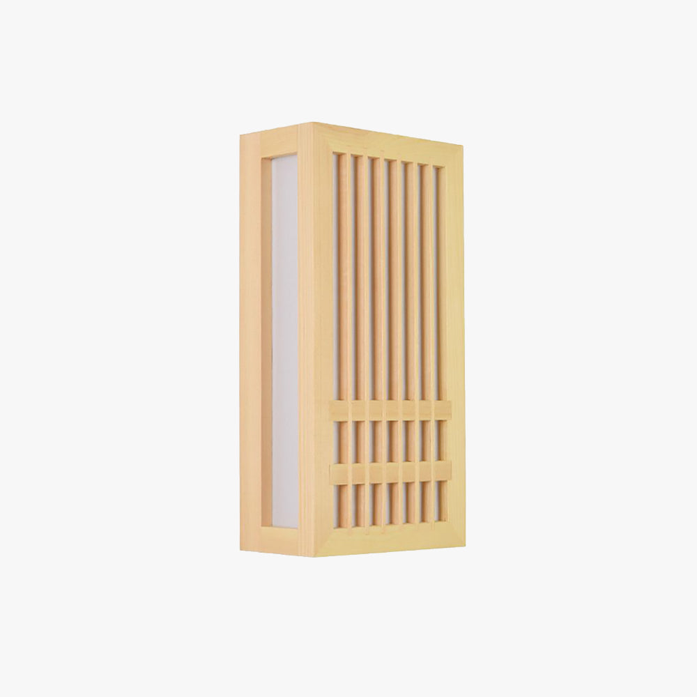 Muto Modern LED Wandleuchte Rechteckig Holz Schlaf/Wohnzimmer Holz&Acryl