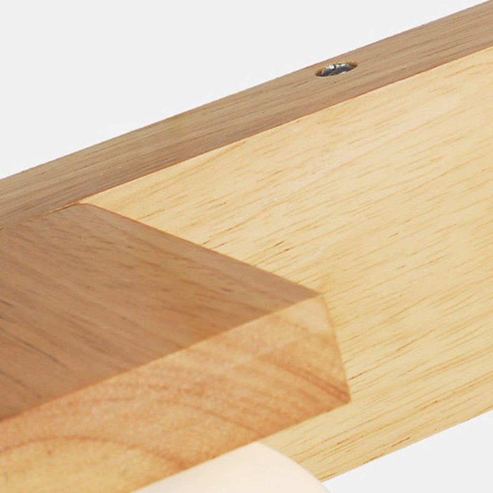 Muto Design LED Wandleuchte Schlafzimmer/Wohnzimmer Holz/Glas