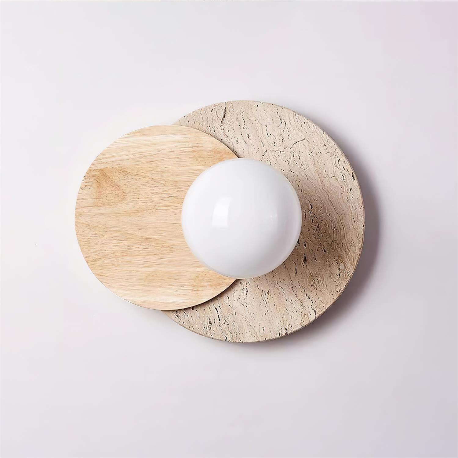 Ritta Wall Lamp Overlapping Travertine - Letslighting