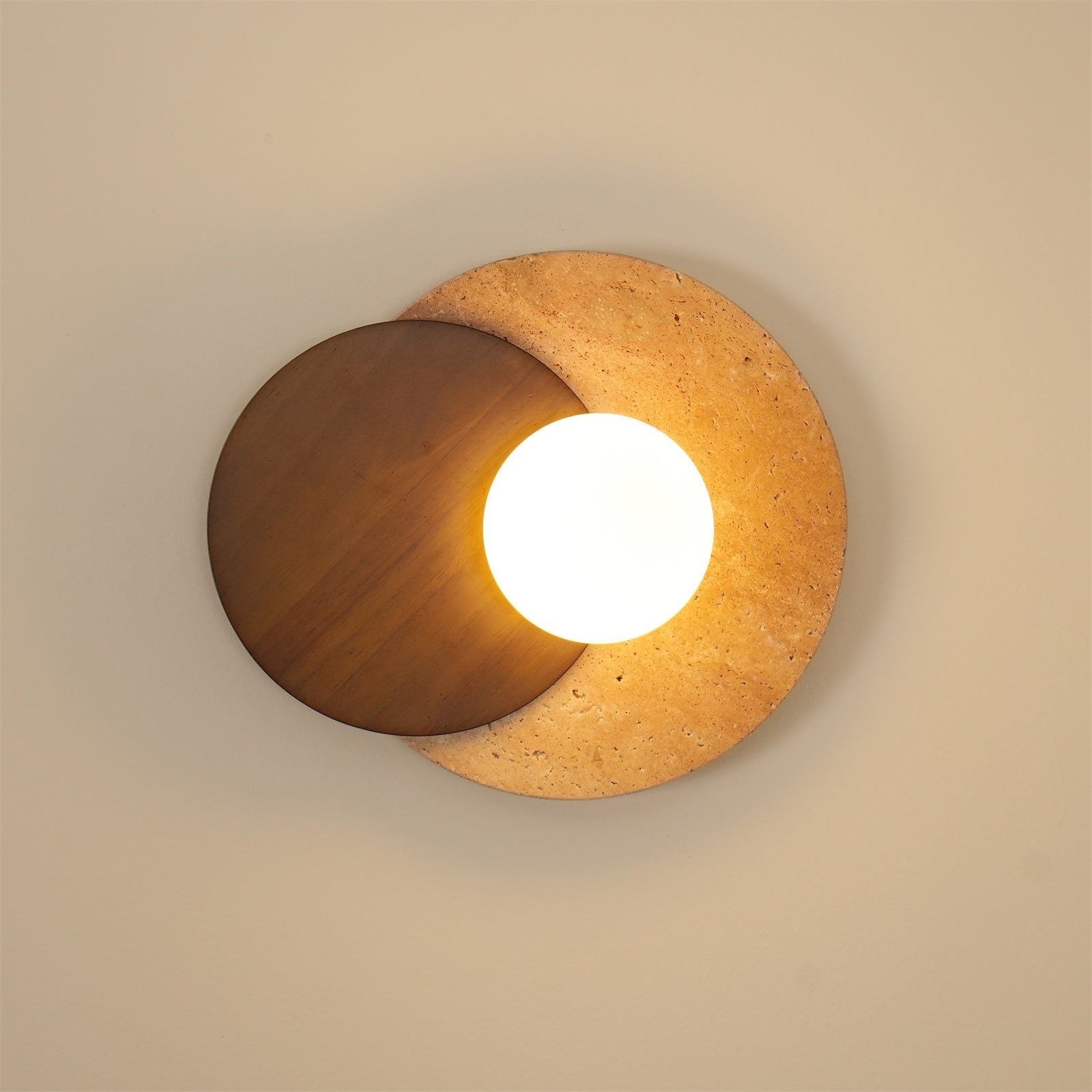 Ritta Wall Lamp Overlapping Travertine - Letslighting