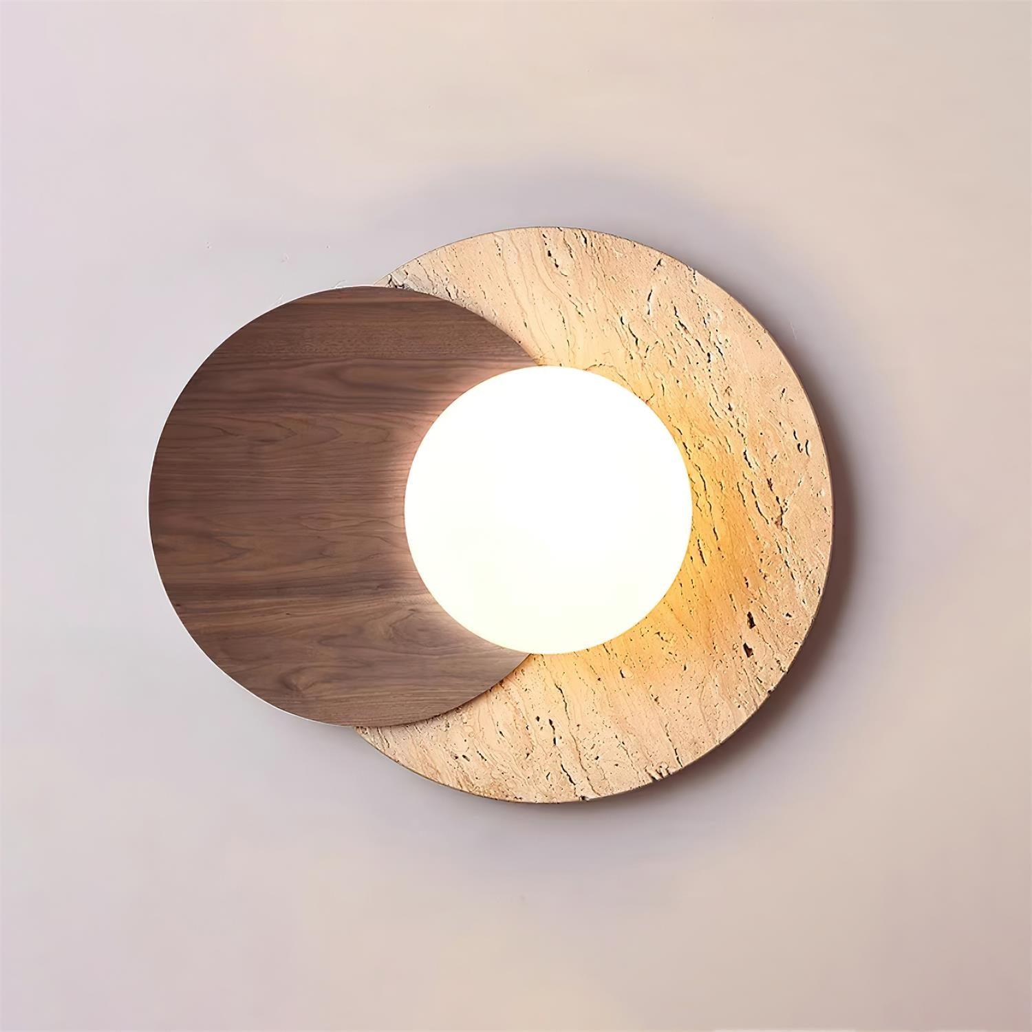 Ritta Wall Lamp Overlapping Travertine - Letslighting