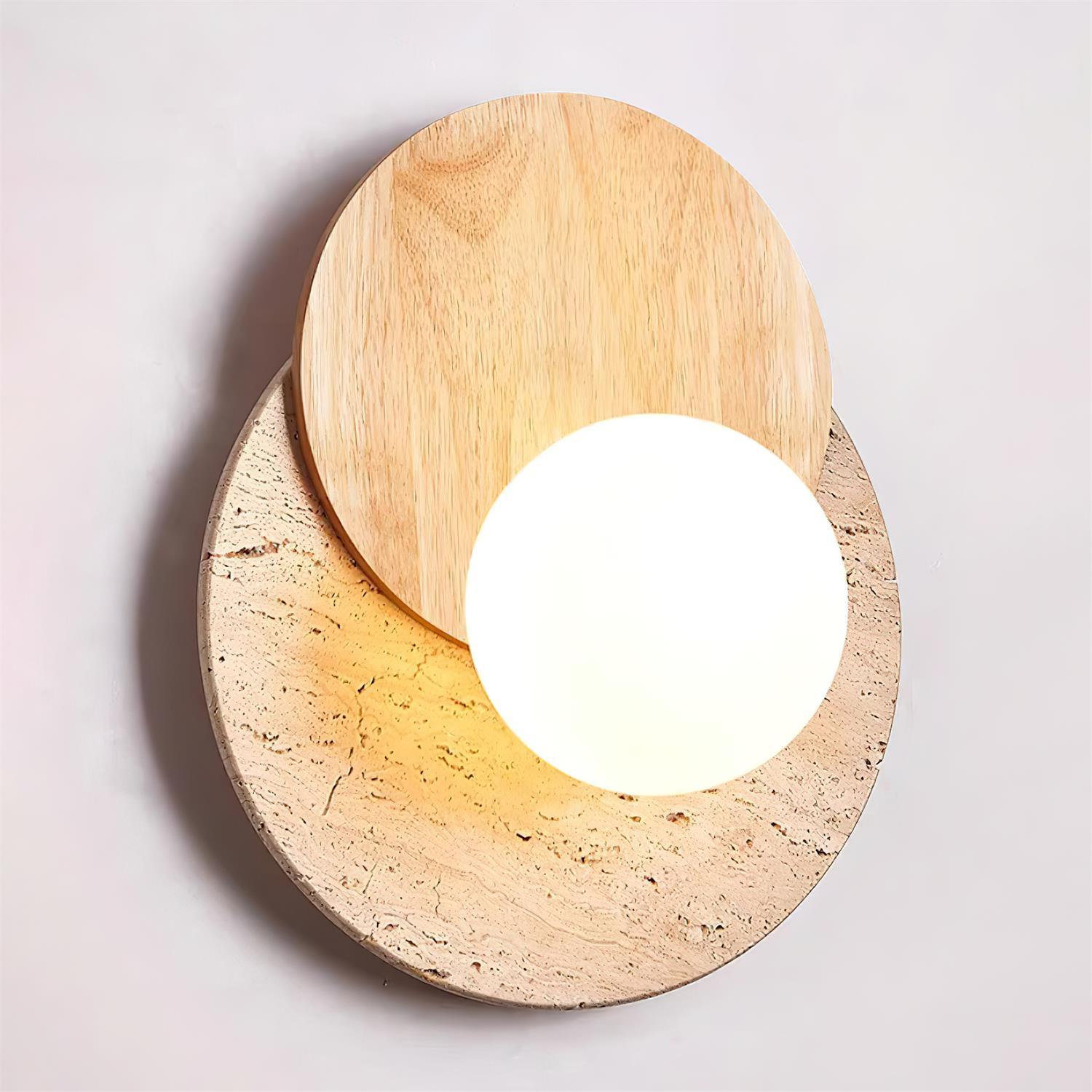 Ritta Wall Lamp Overlapping Travertine - Letslighting