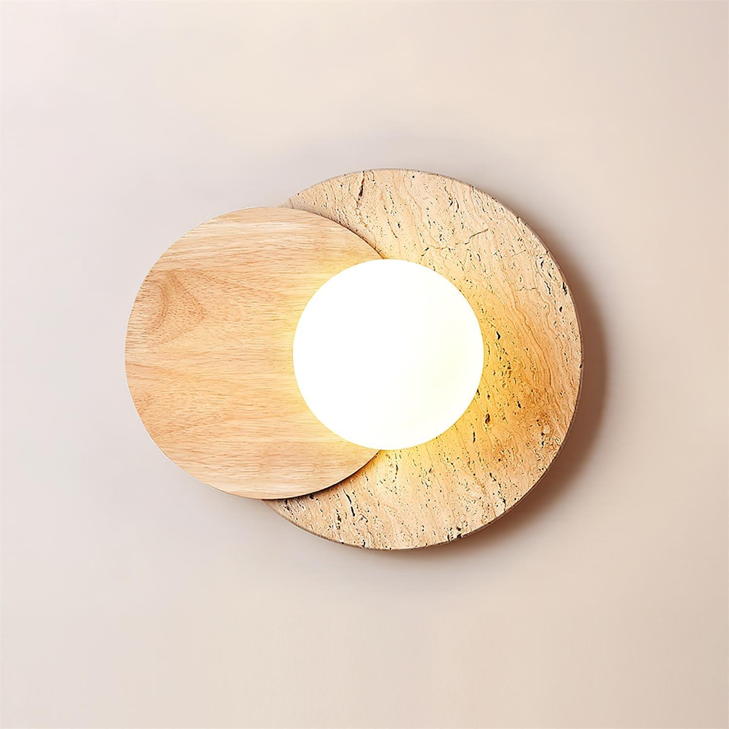 Ritta Wall Lamp Overlapping Travertine - Letslighting