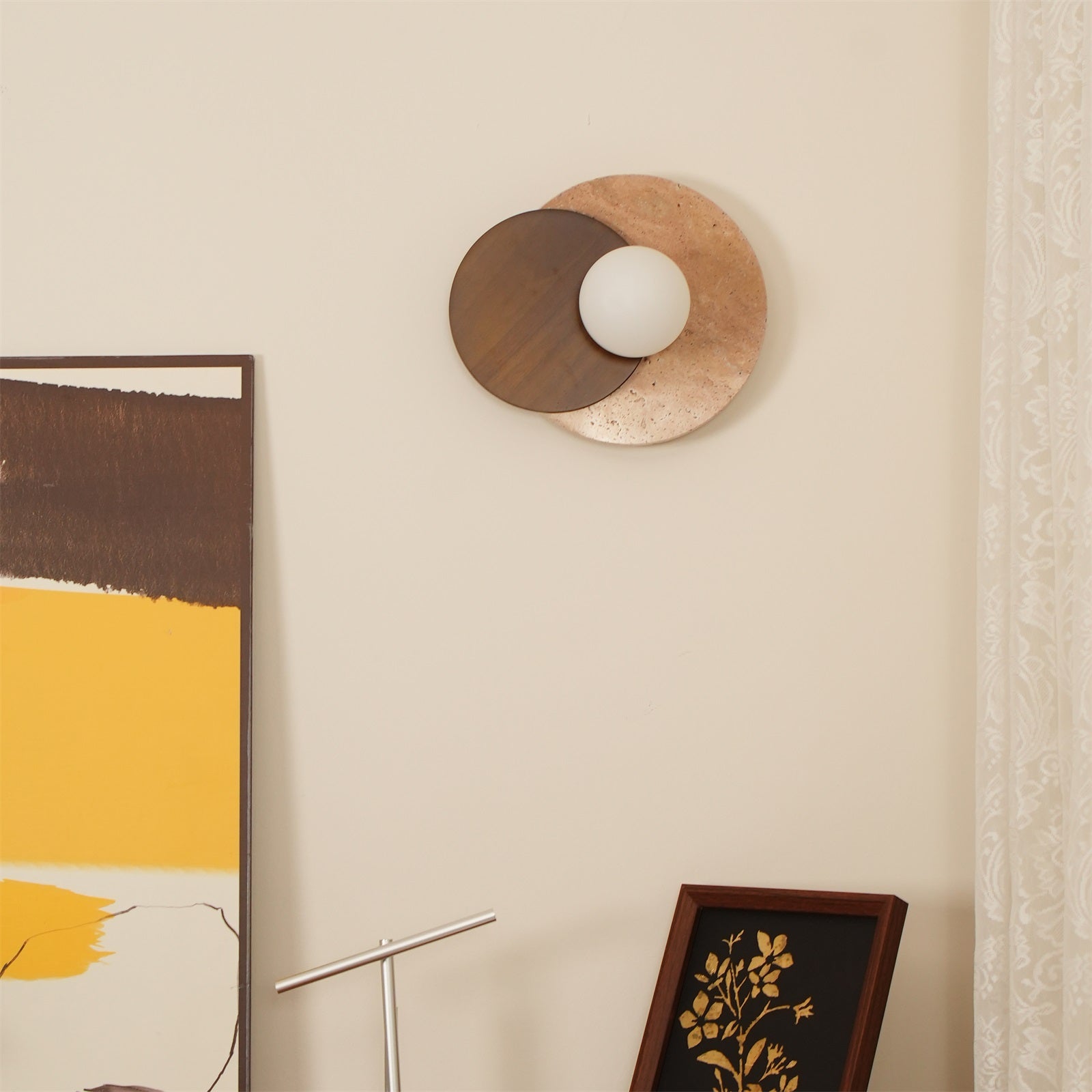 Ritta Wall Lamp Overlapping Travertine - Letslighting