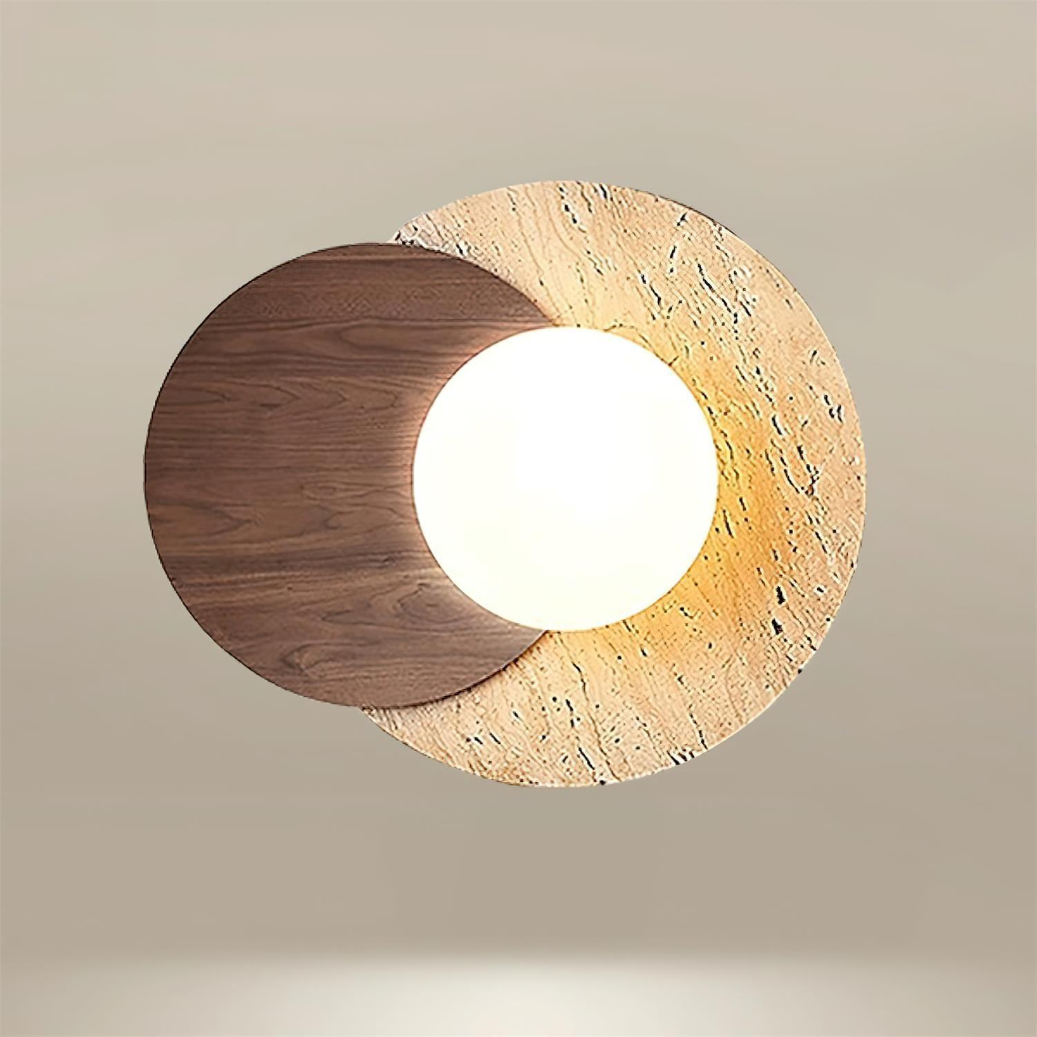 Ritta Wall Lamp Overlapping Travertine - Letslighting