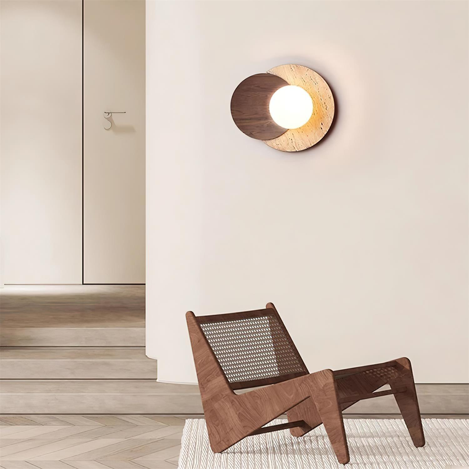 Ritta Wall Lamp Overlapping Travertine - Letslighting