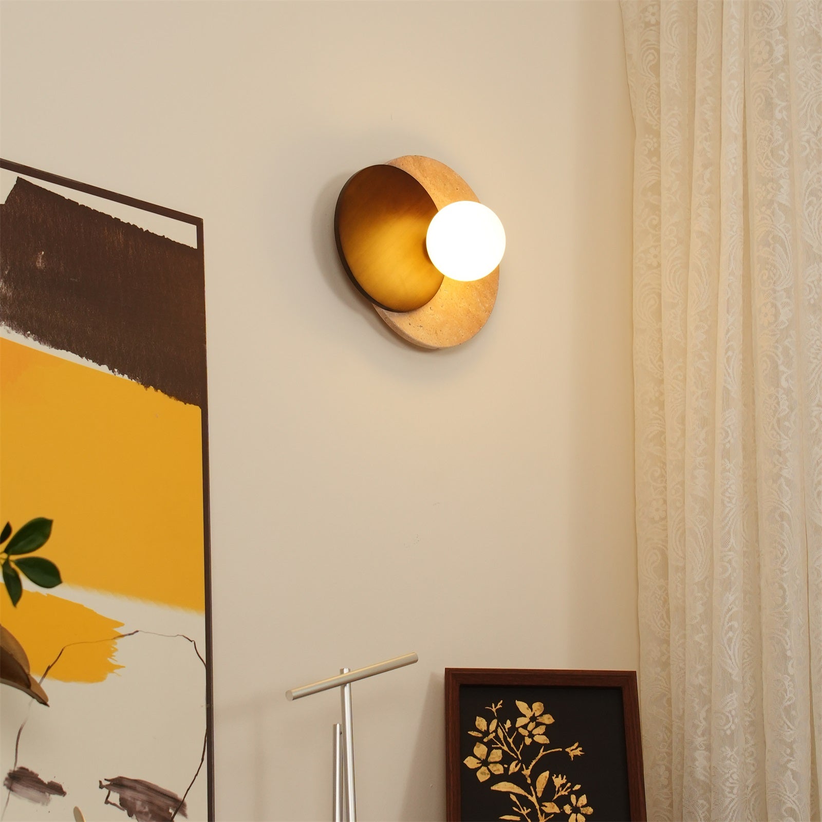 Ritta Wall Lamp Overlapping Travertine - Letslighting