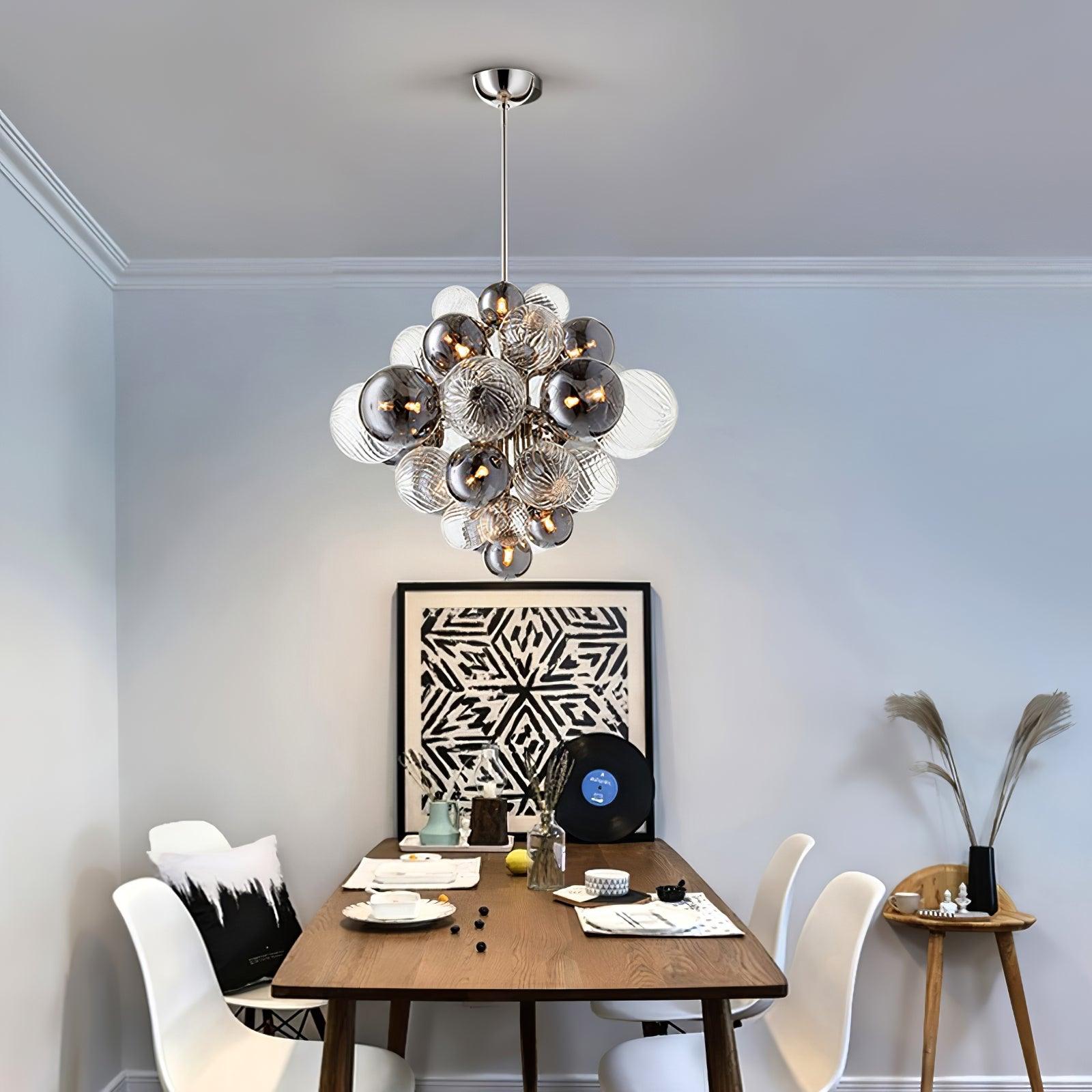Lustra Kronleuchter Pallocino Chrom Glaskugel-Letslighting