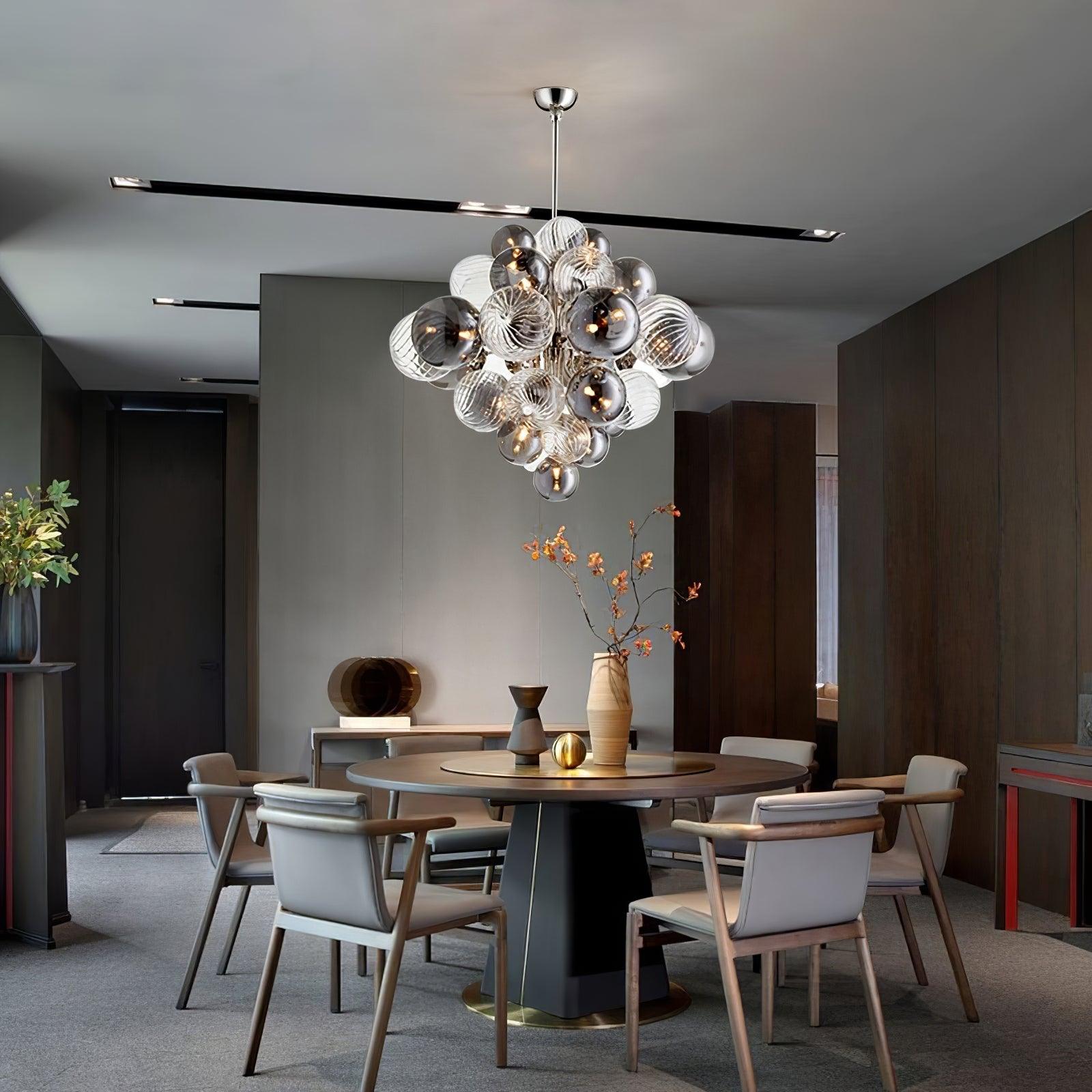 Lustra Kronleuchter Pallocino Chrom Glaskugel-Letslighting