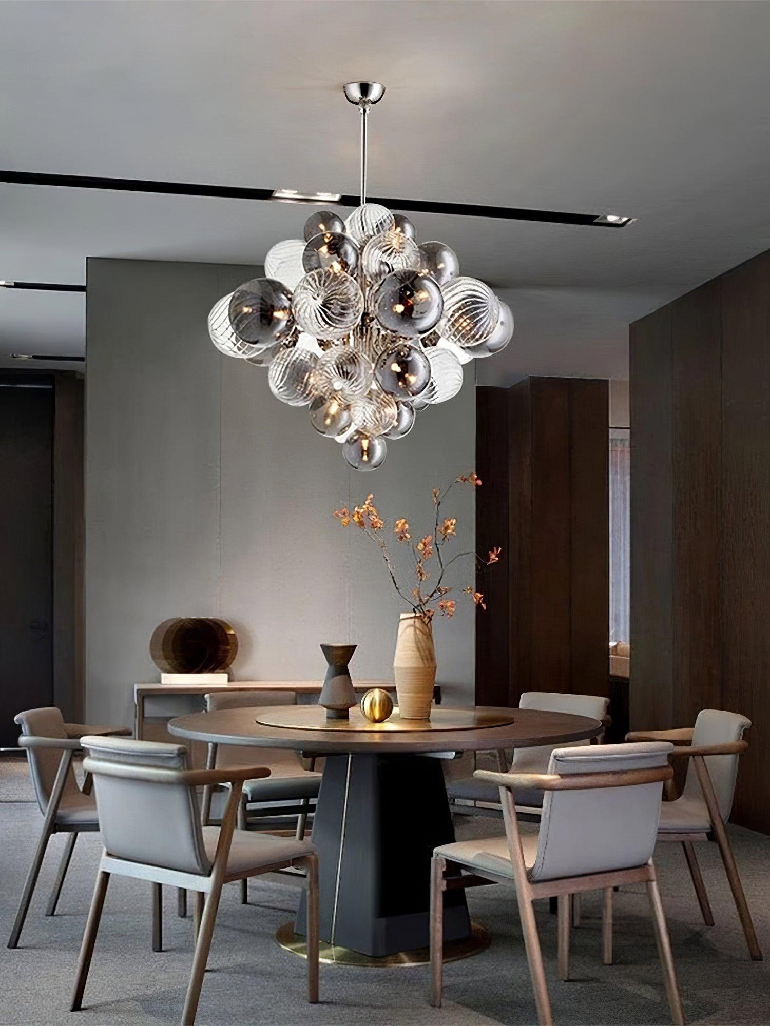 Lustra Kronleuchter Pallocino Chrom Glaskugel-Letslighting