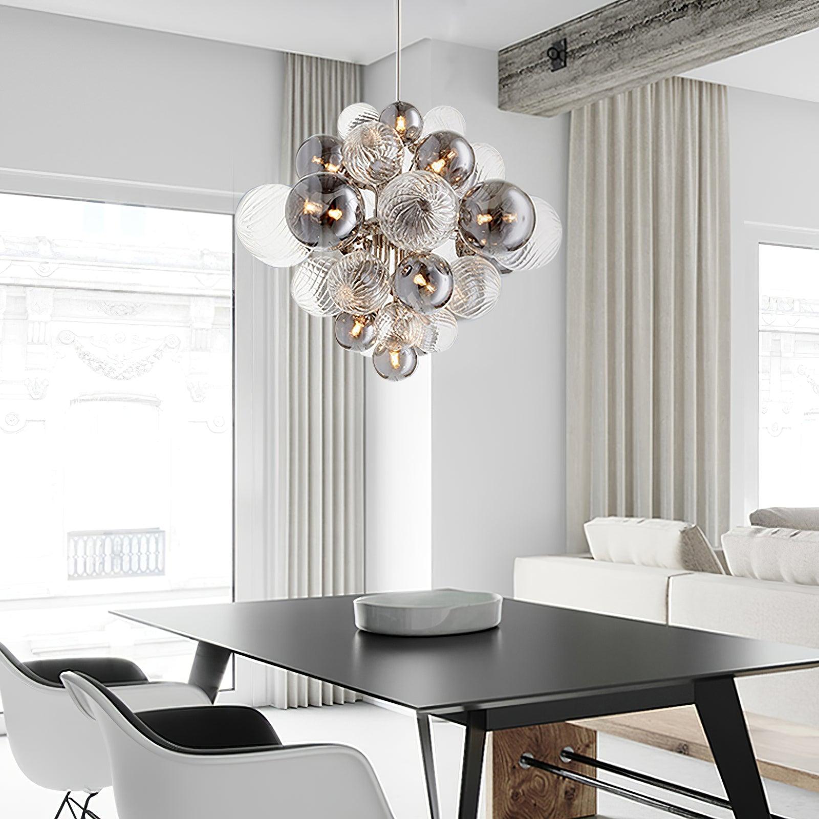 Lustra Kronleuchter Pallocino Chrom Glaskugel-Letslighting