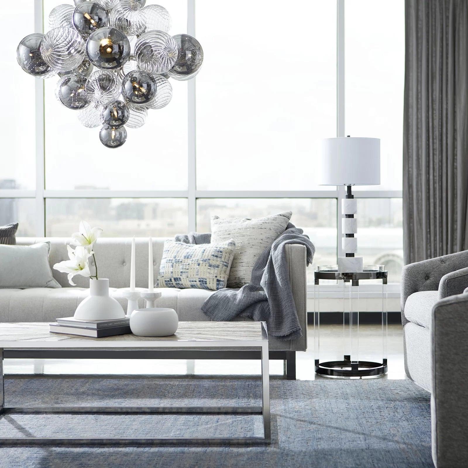 Lustra Kronleuchter Pallocino Chrom Glaskugel-Letslighting