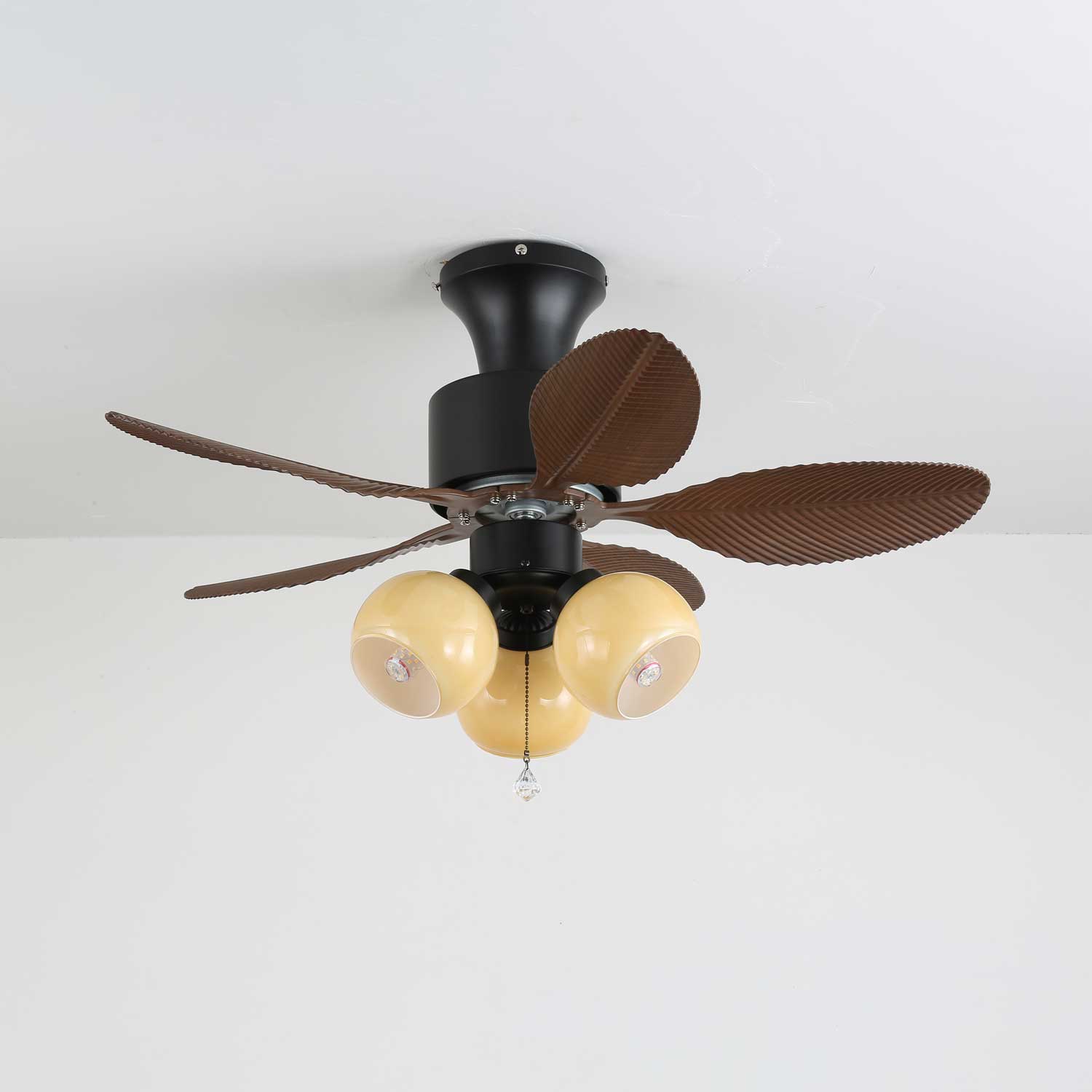 Althea Vintage Deckenventilatorleuchte aus Holz