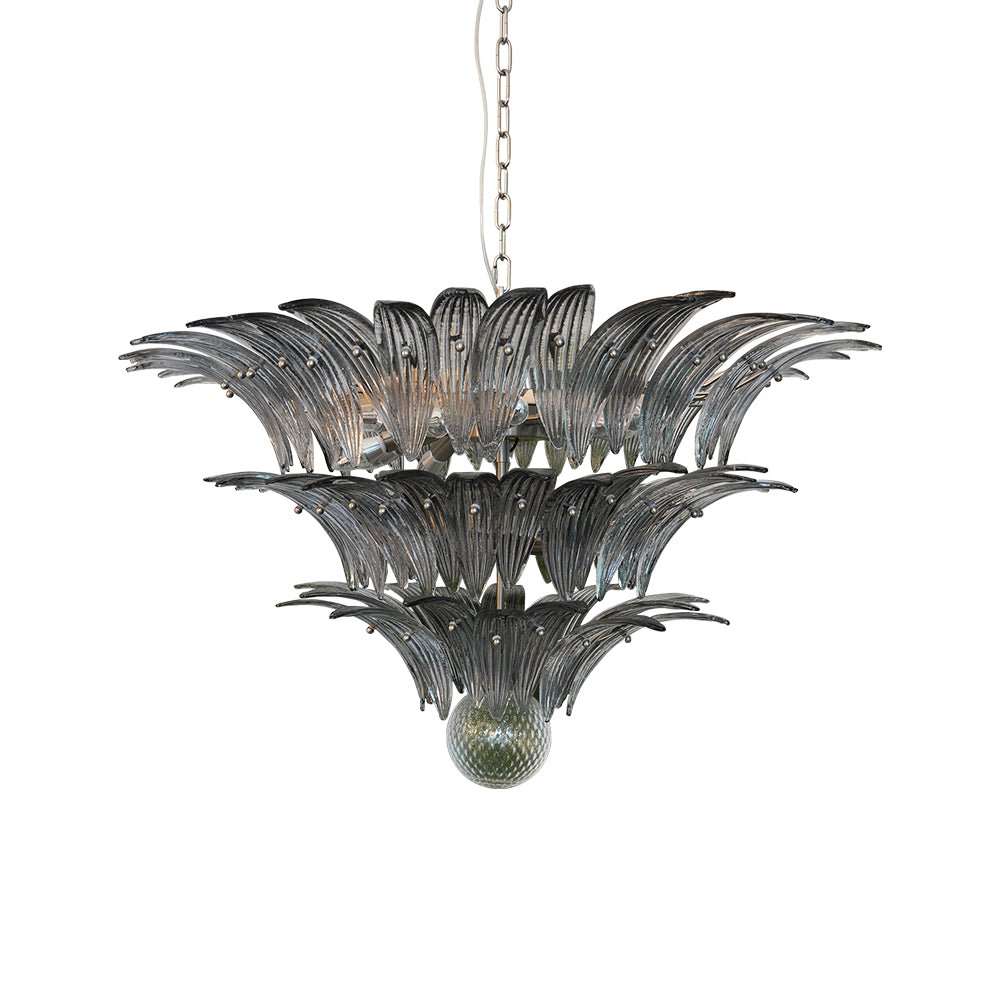Aurora Chandelier Murano Glass Palm Leaf Tiered - Neutralighting