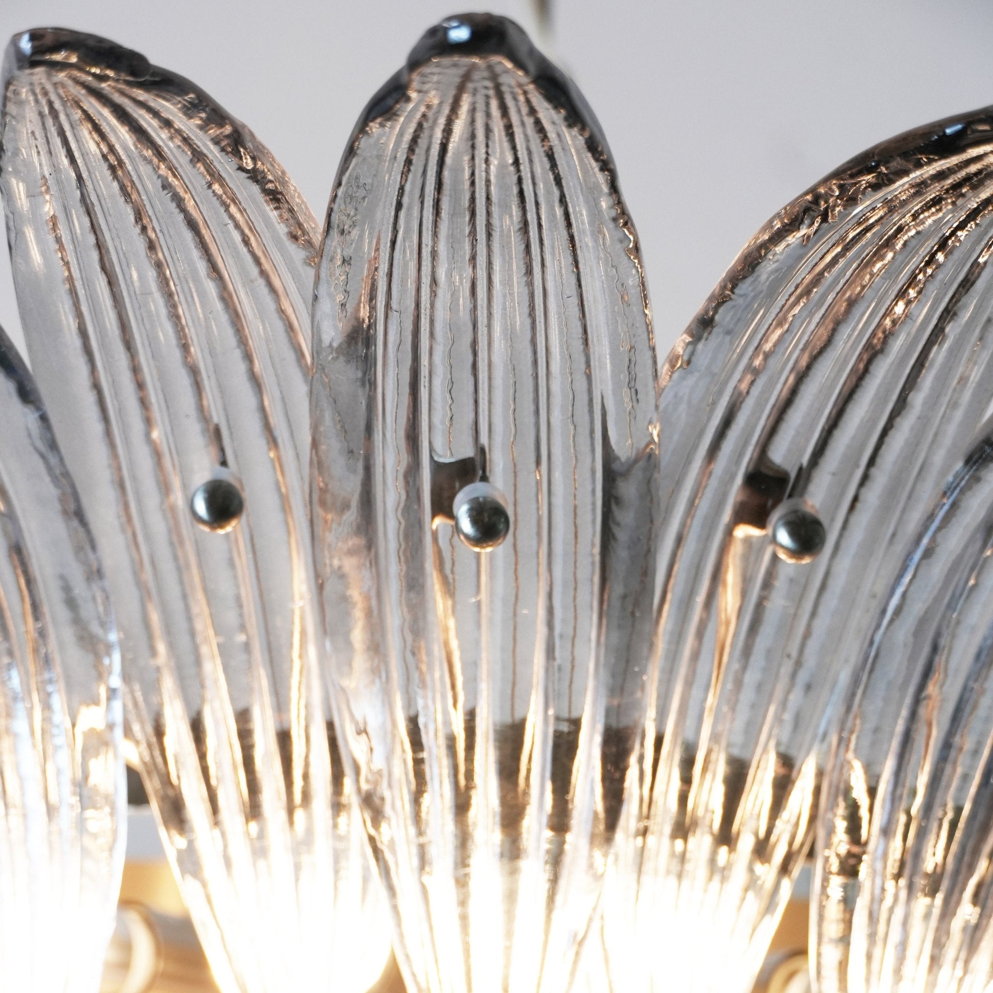 Aurora Chandelier Murano Glass Palm Leaf Tiered - Neutralighting