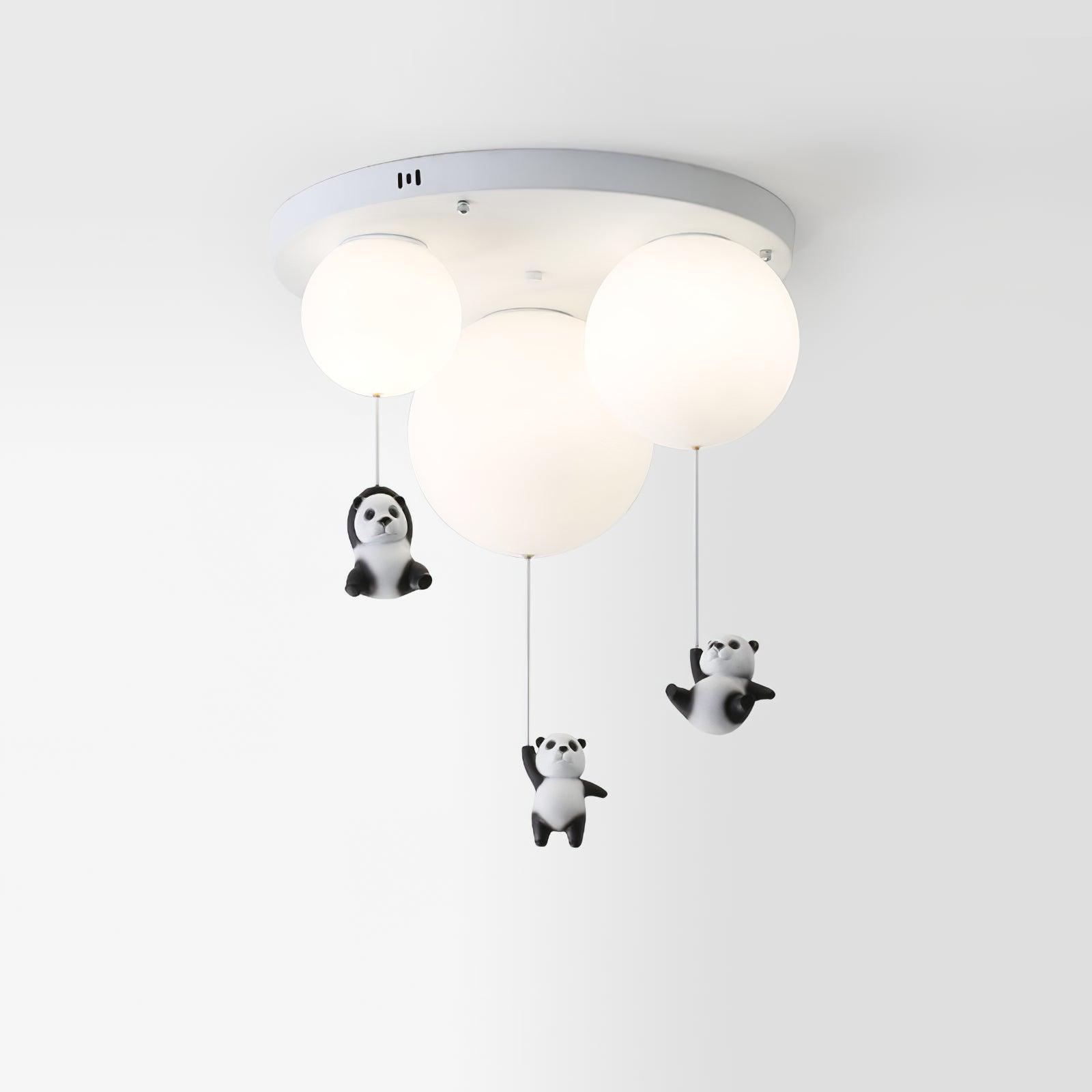 Aursilos Elegance Panda Glas-Deckenleuchte-Letslighting