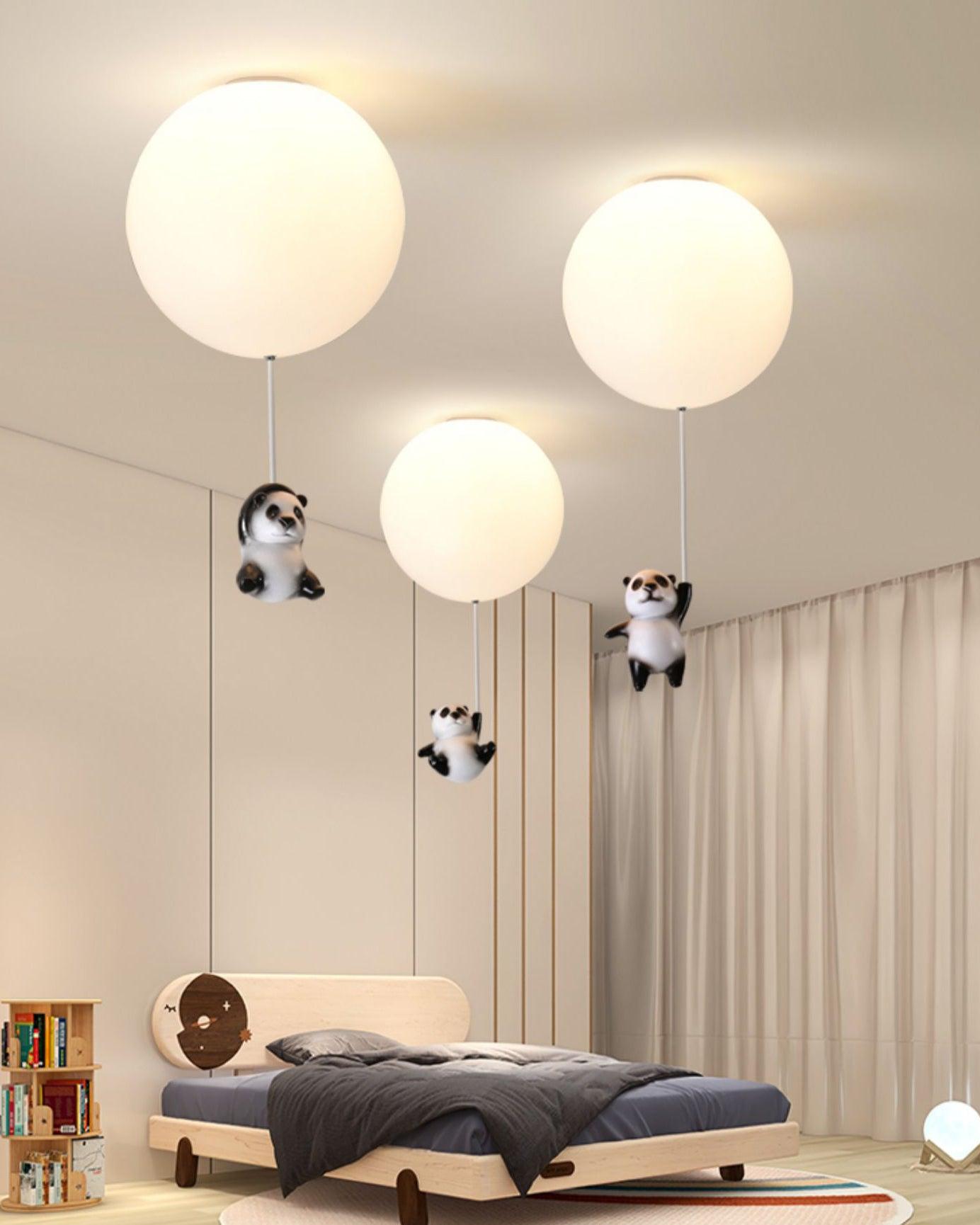 Aursilos Elegance Panda Glas-Deckenleuchte-Letslighting