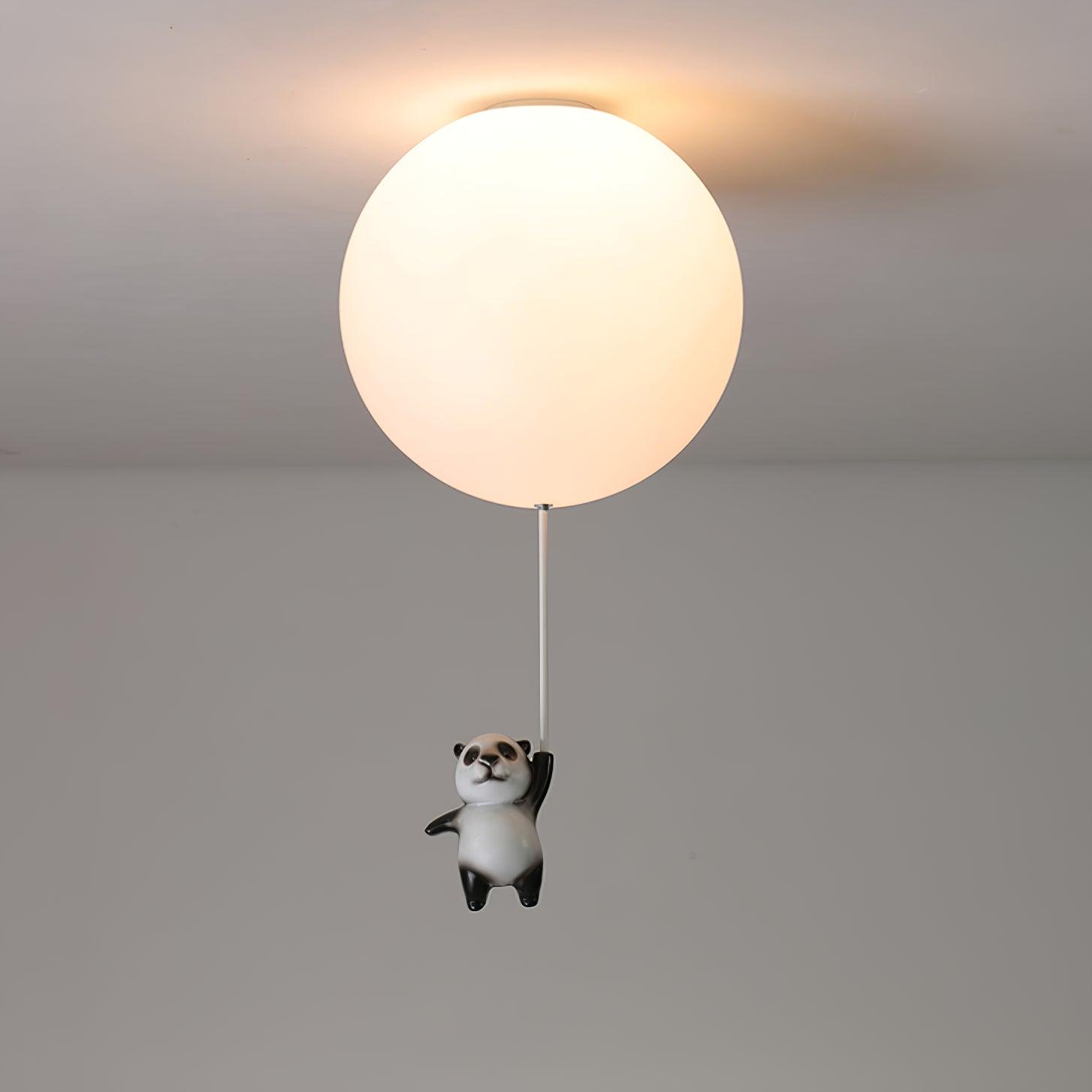 Aursilos Elegance Panda Glas-Deckenleuchte-Letslighting