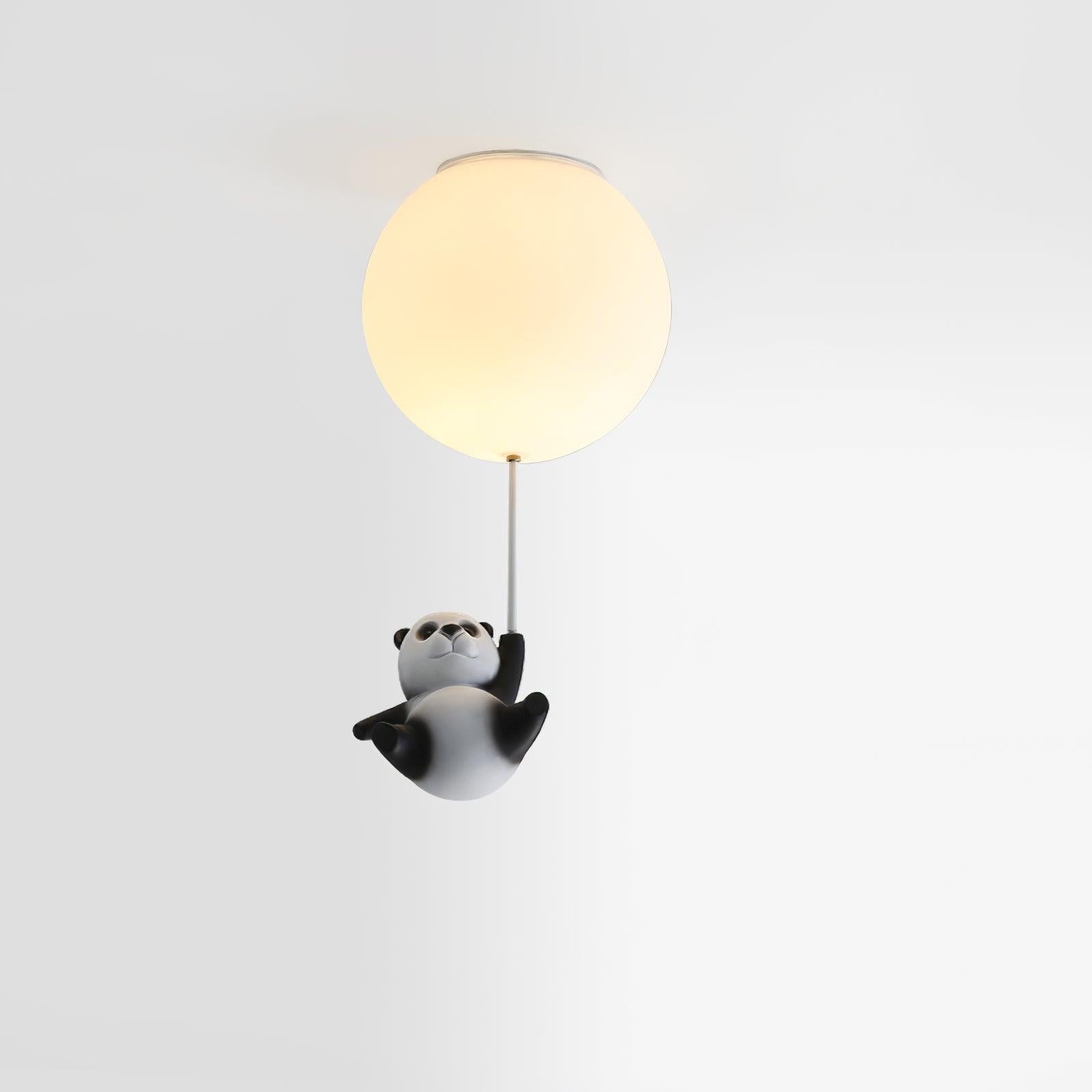 Aursilos Elegance Panda Glas-Deckenleuchte-Letslighting