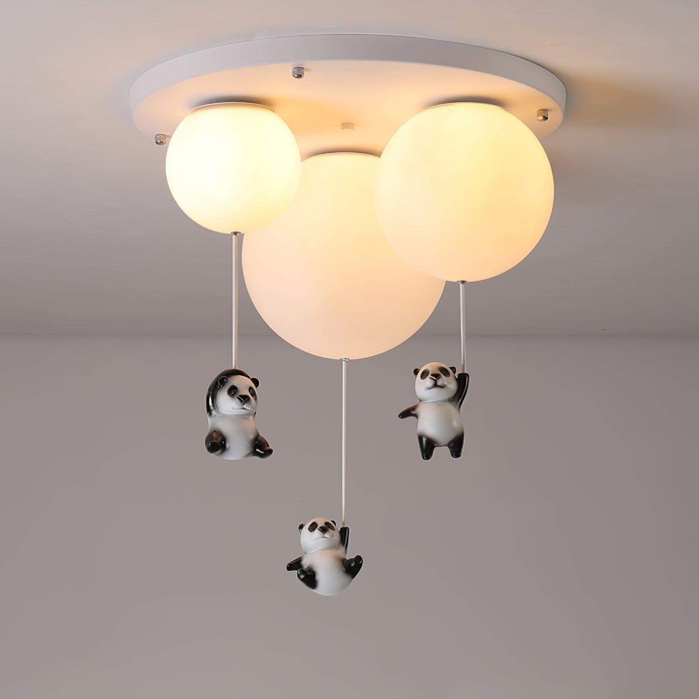 Aursilos Elegance Panda Glas-Deckenleuchte-Letslighting