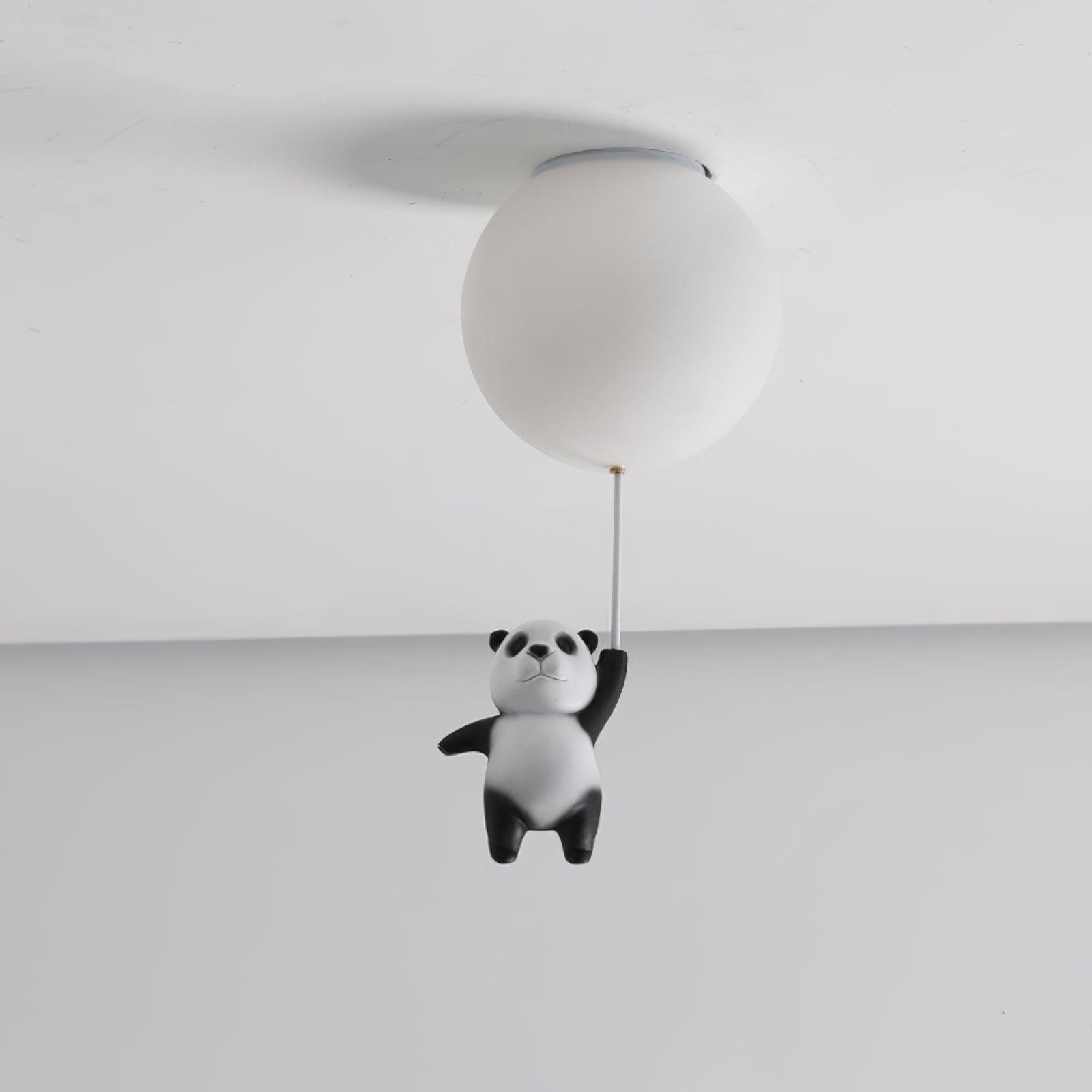 Aursilos Elegance Panda Glas-Deckenleuchte-Letslighting