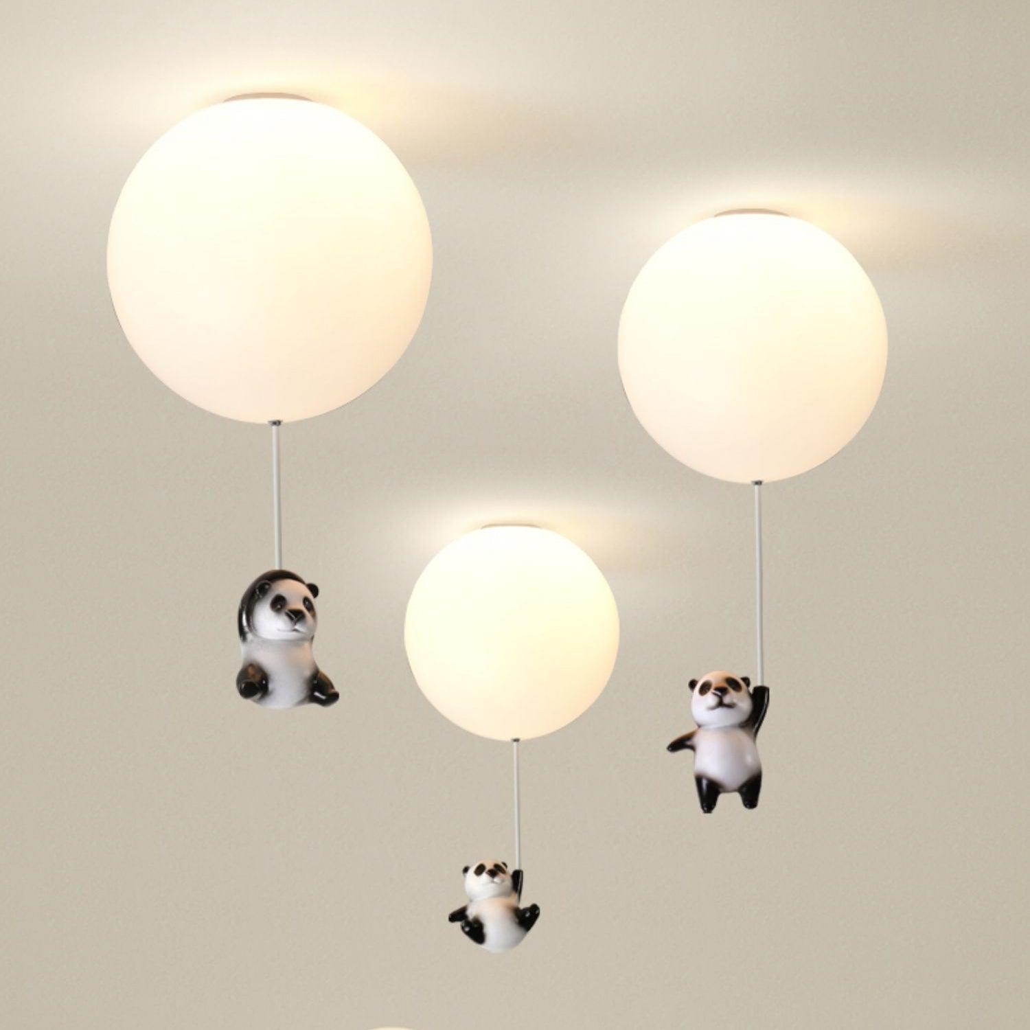 Aursilos Elegance Panda Glas-Deckenleuchte-Letslighting