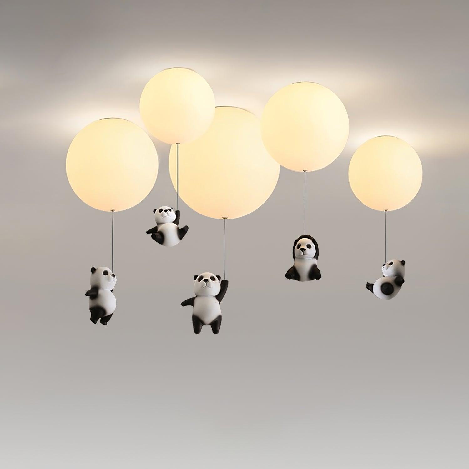 Aursilos Elegance Panda Glas-Deckenleuchte-Letslighting