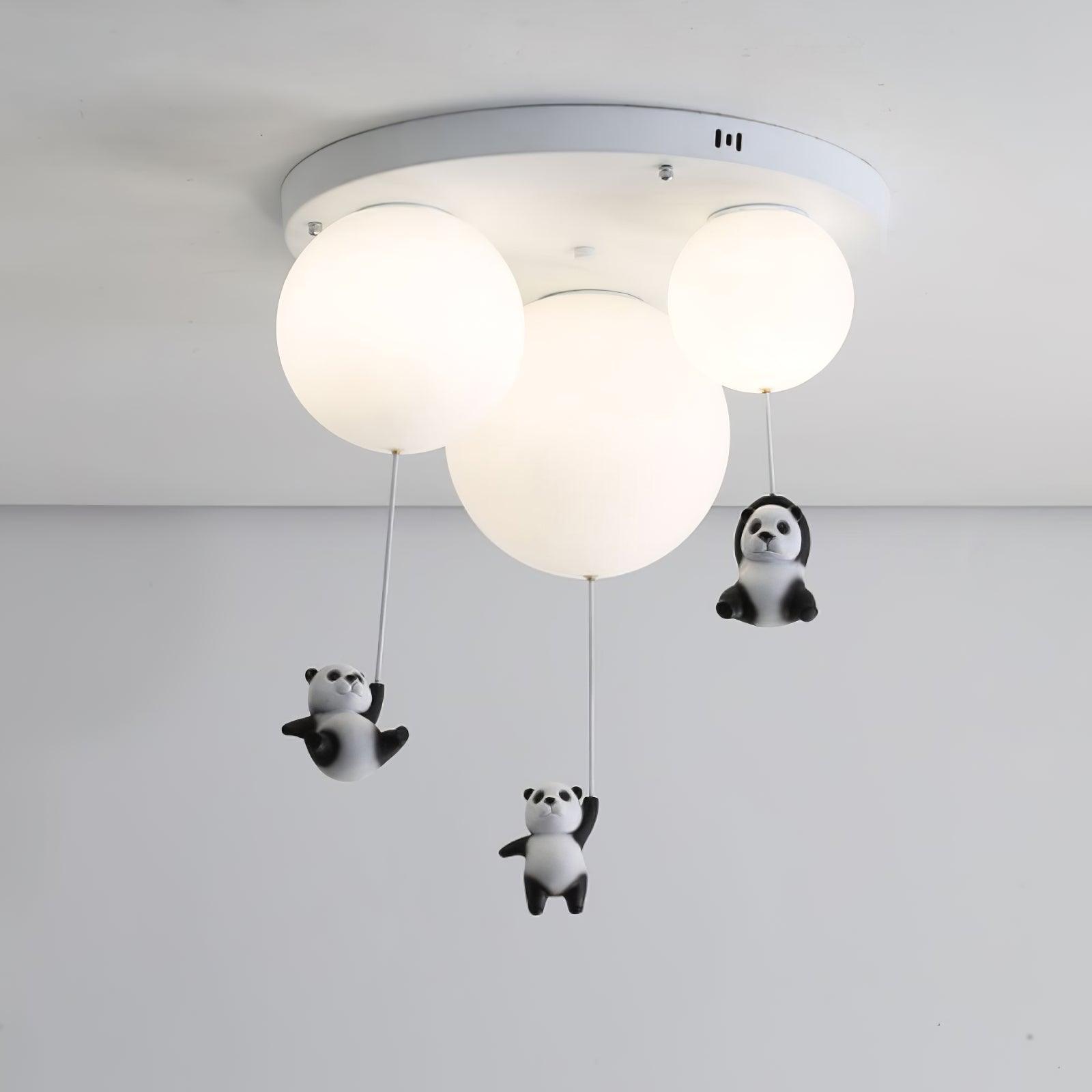 Aursilos Elegance Panda Glas-Deckenleuchte-Letslighting