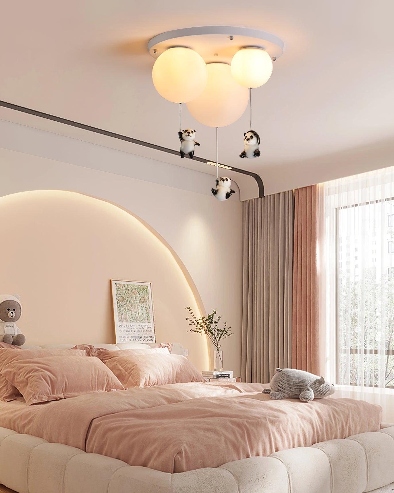 Aursilos Elegance Panda Glas-Deckenleuchte-Letslighting