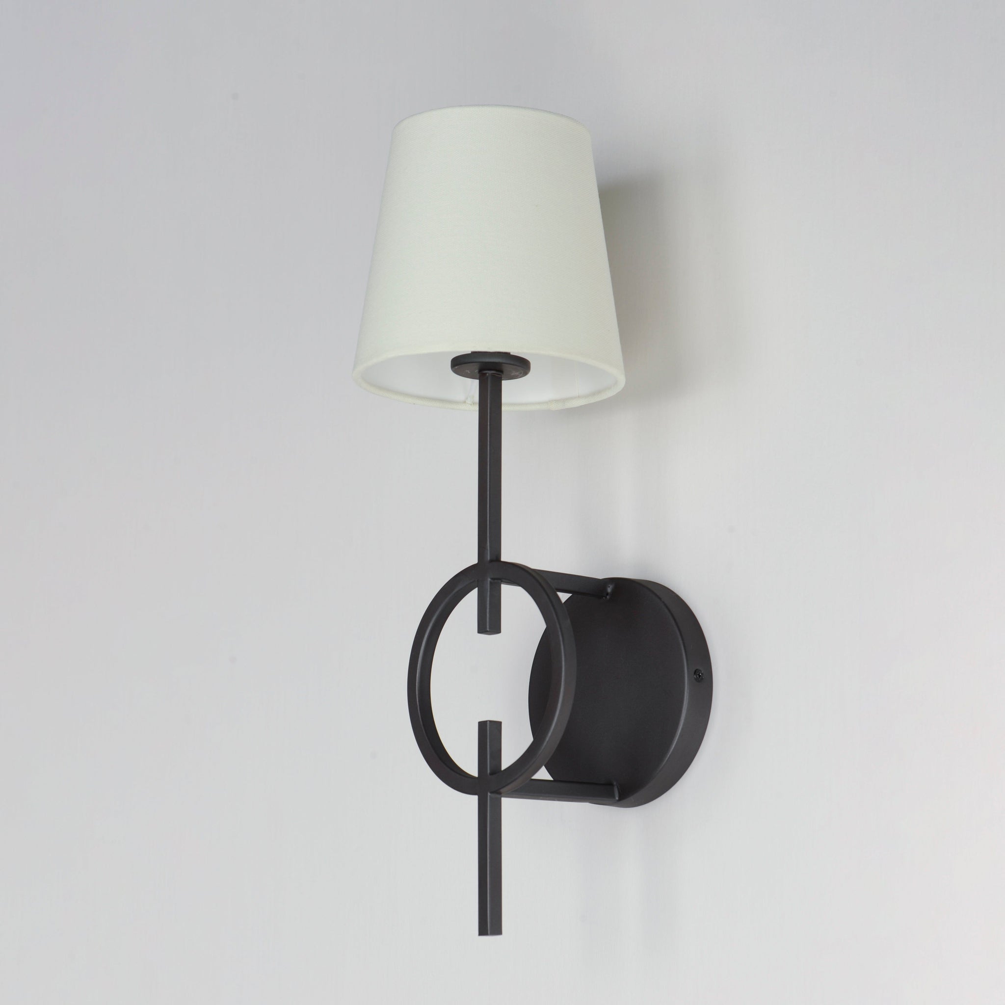 Evtalila Schwarz Stoff Eleganz Vintage Wandleuchte-Letslighting