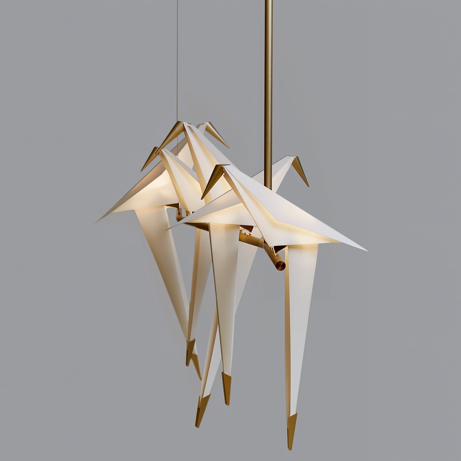 Paper Crane Bird LED Chandelier - Blowlighting