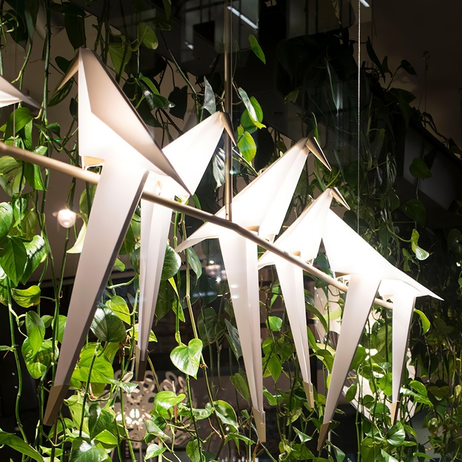 Paper Crane Bird LED Chandelier - Blowlighting