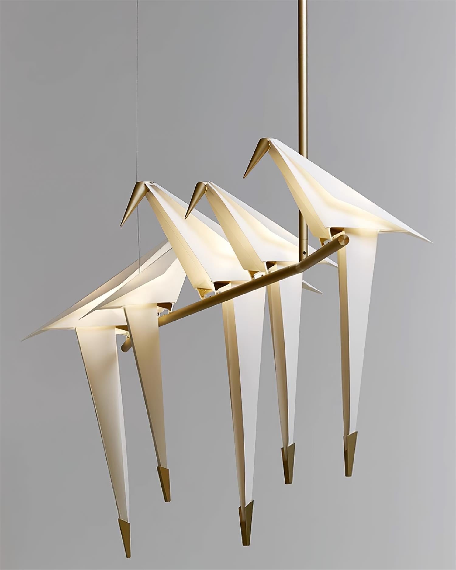 Paper Crane Bird LED Chandelier - Blowlighting