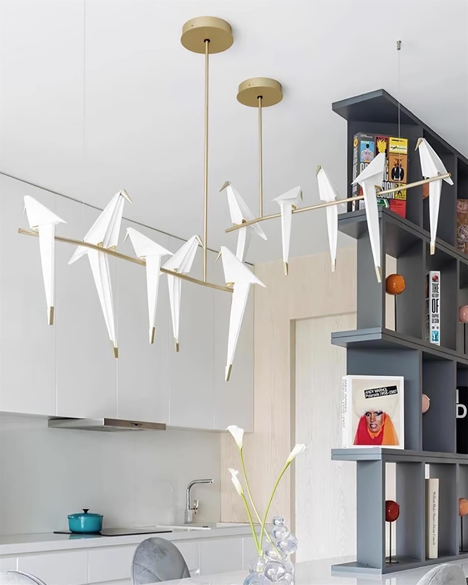 Paper Crane Bird LED Chandelier - Blowlighting