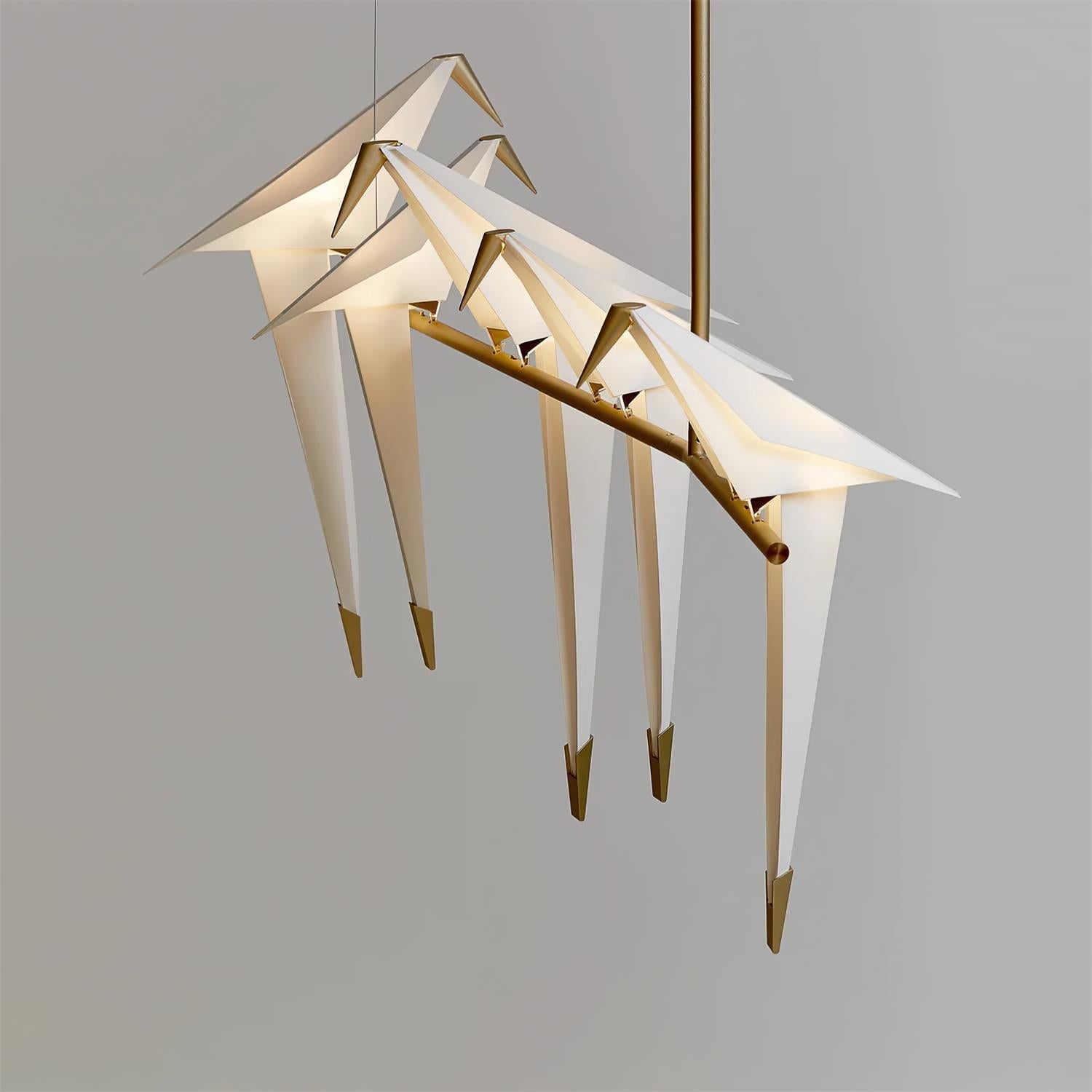 Paper Crane Bird LED Chandelier - Blowlighting