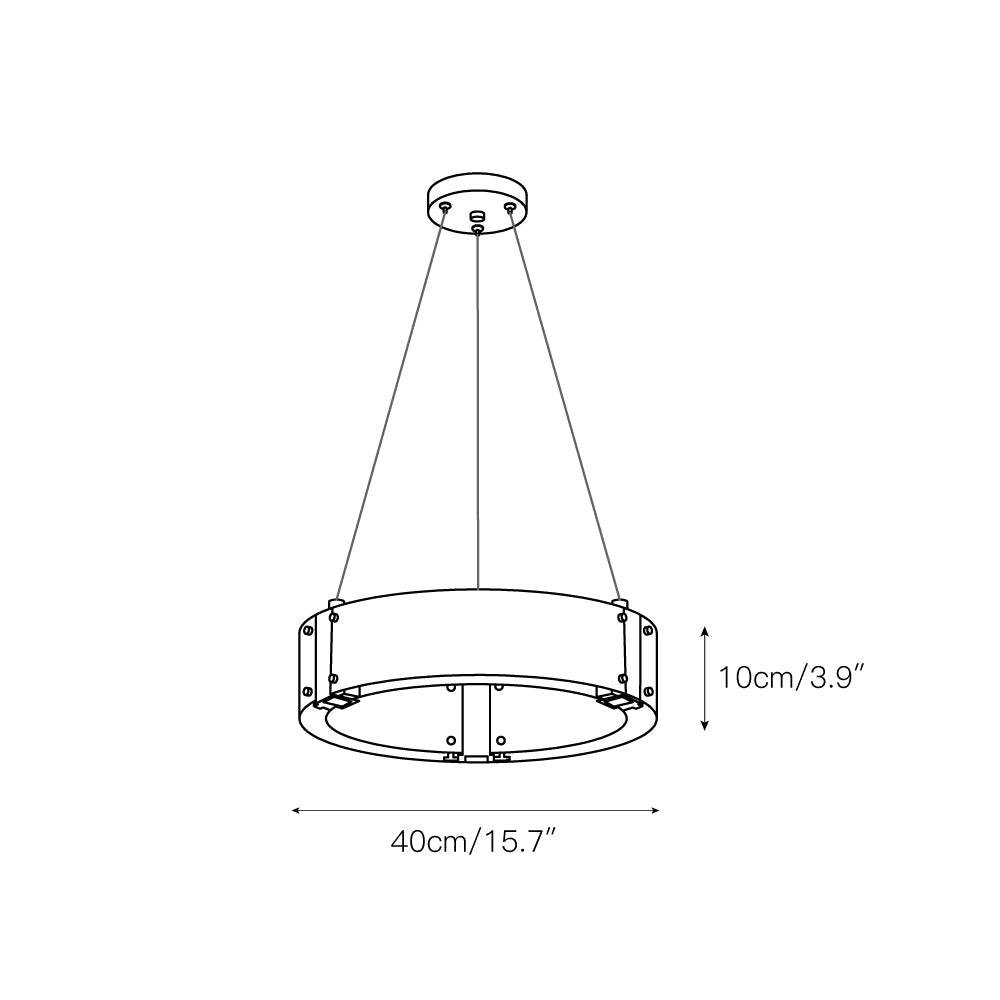 Parallel Eleganter Ring-Glas-Kronleuchter-Letslighting