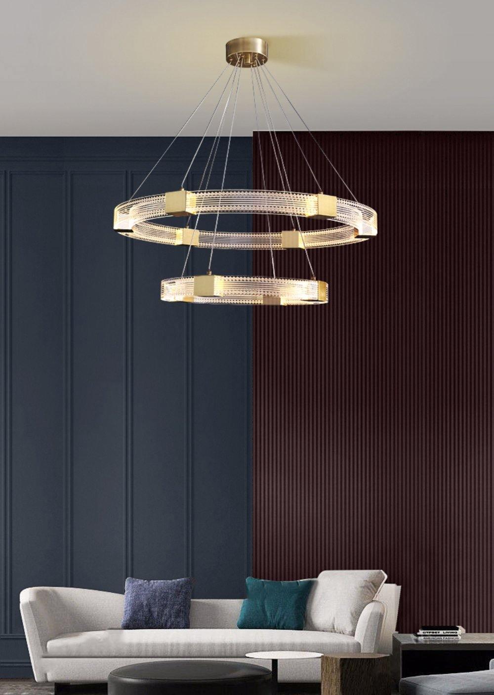 Eurdora Moderner Minimalistischer Ring-LED-Kronleuchter-Letslighting