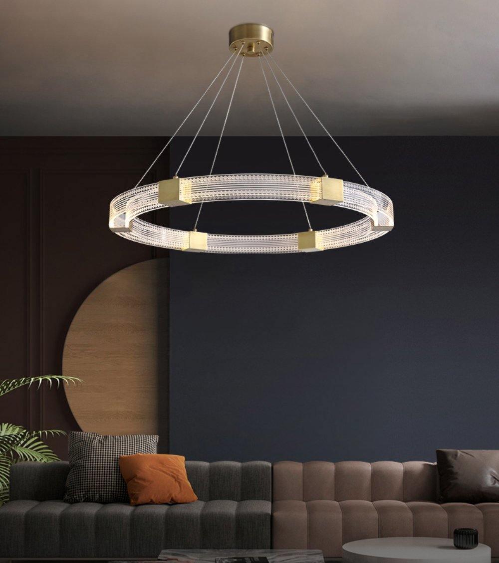 Eurdora Moderner Minimalistischer Ring-LED-Kronleuchter-Letslighting