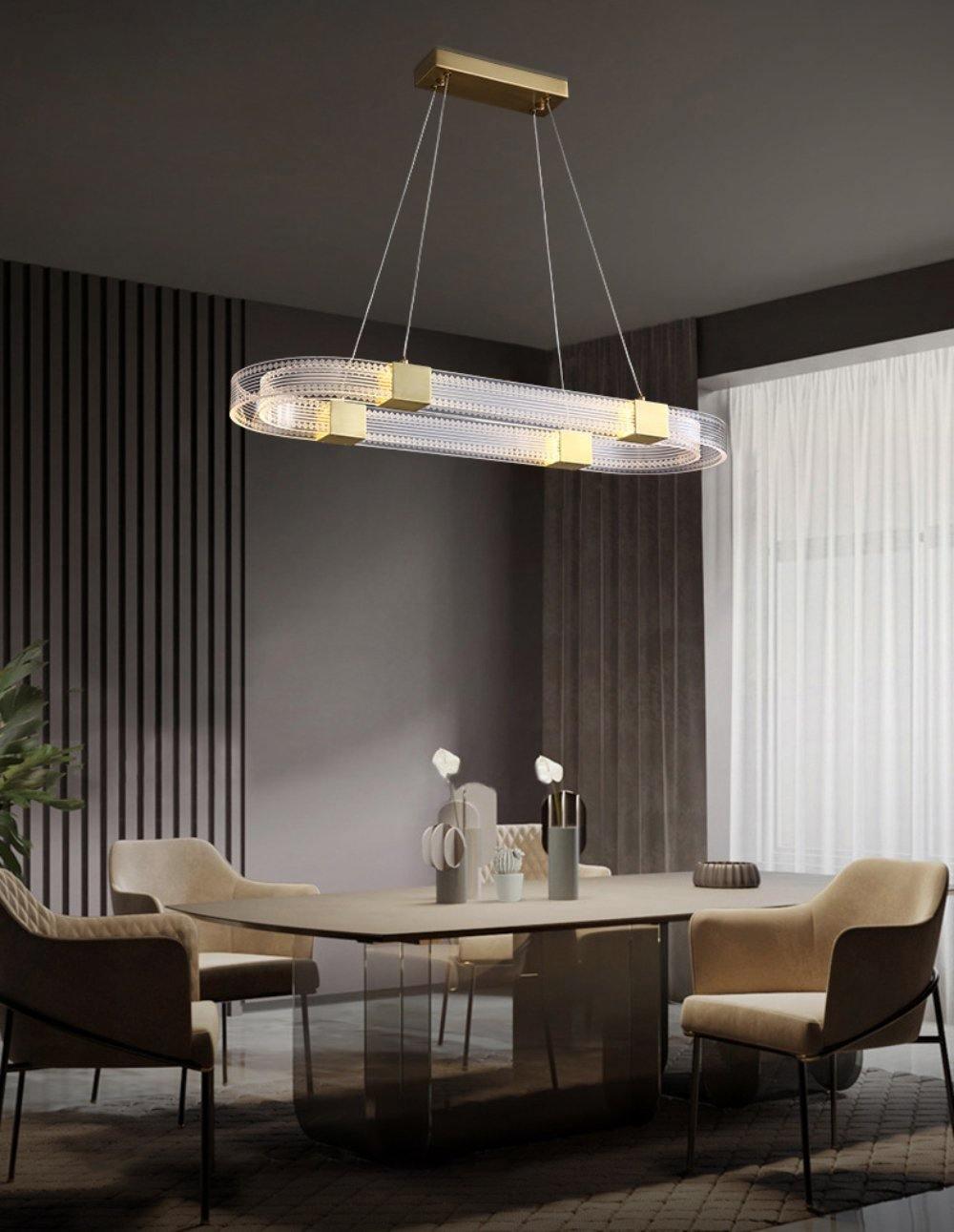 Eurdora Moderner Minimalistischer Ring-LED-Kronleuchter-Letslighting