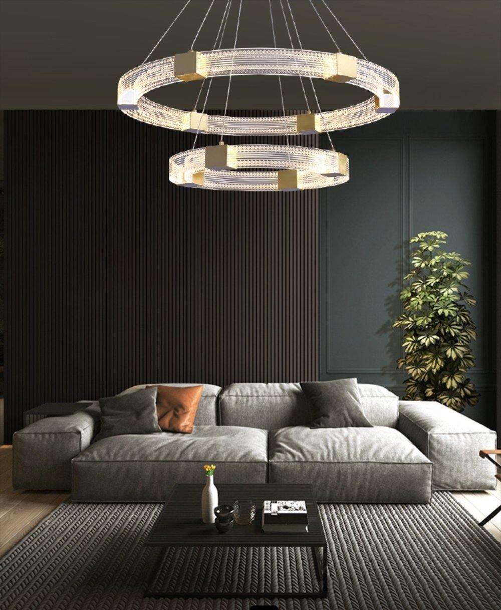 Eurdora Moderner Minimalistischer Ring-LED-Kronleuchter-Letslighting