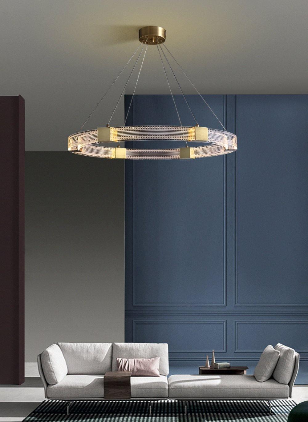 Eurdora Moderner Minimalistischer Ring-LED-Kronleuchter-Letslighting
